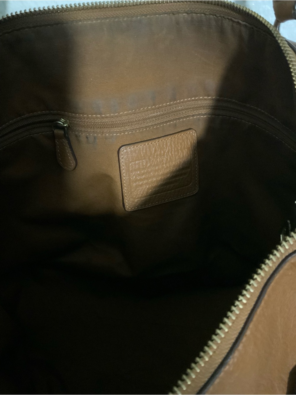 Coach Brown Leather Tote Bag - Picture 9 of 11